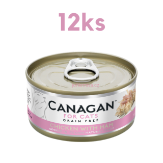 Canagan Cat konzerva Kuře se šunkou 12 x 75 g
